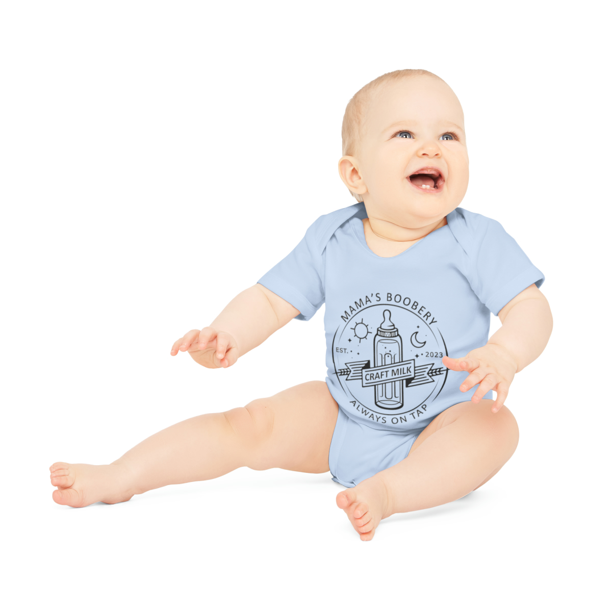 Mama's Boobery Organic Short Sleeve Bodysuit - Image 15