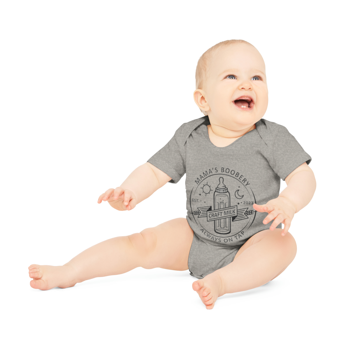 Mama's Boobery Organic Short Sleeve Bodysuit - Image 12