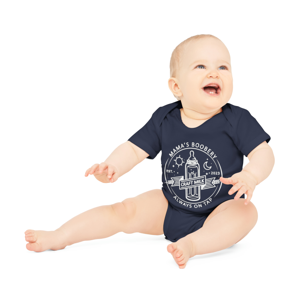 Mama's Boobery Organic Short Sleeve Bodysuit - Image 3