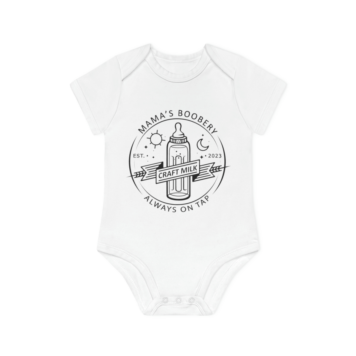 Mama's Boobery Organic Short Sleeve Bodysuit - Image 4