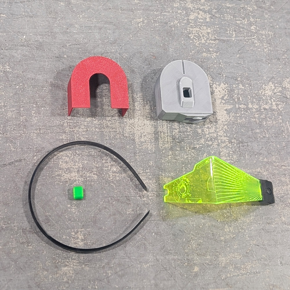 DIY Super Mario Galaxy inspired Star Fox McCloud RGB LED visor range finder - Image 4