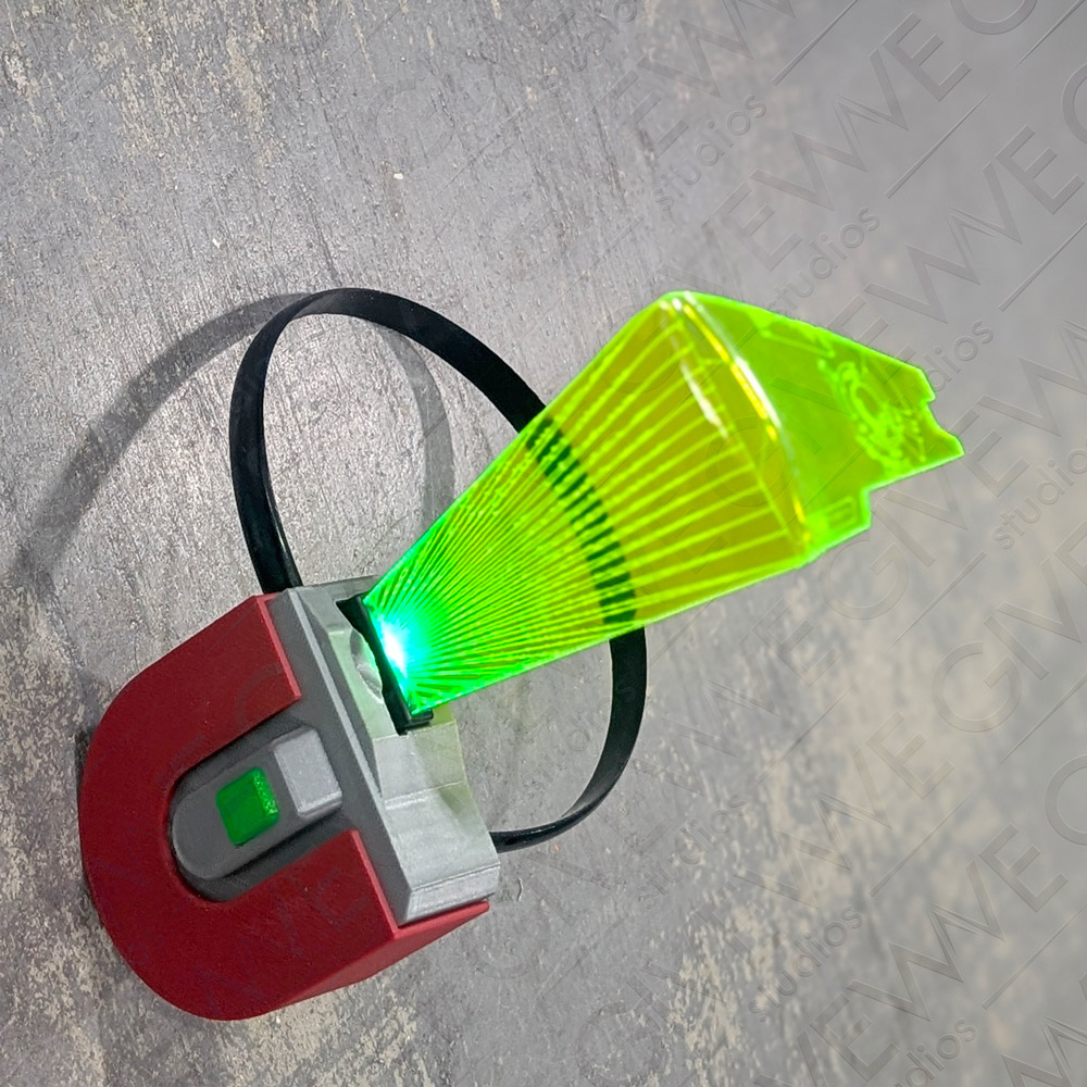 DIY Super Mario Galaxy inspired Star Fox McCloud RGB LED visor range finder - Image 2